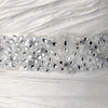 Ivory Matte Satin Crystal Beaded Bridal Wedding Belt 203