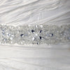 Ivory Matte Satin Crystal Beaded Bridal Wedding Belt 205