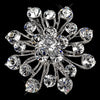 Elegant Vintage Crystal Bridal Wedding Hair Pin for Bridal Wedding Hair or Gown Bridal Wedding Brooch 10 Antique Silver Clear