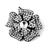 * Black Clear Rhinestone Bridal Wedding Brooch 130