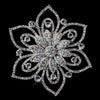 Silver Clear Rhinestone Bridal Wedding Brooch 140
