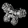 Silver Rhinestone Butterfly Bridal Wedding Brooch 157