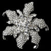 * Antique Rhinestone Flower Bridal Wedding Brooch 181 Silver or Gold