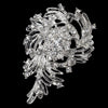 Antique Silver Clear Rhinestone Bridal Wedding Brooch 202