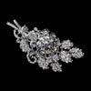 Antique Silver Clear Rhinestone Bridal Wedding Bouquet Bridal Wedding Brooch 226