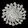 Beautiful Round Silver Rhinestone Bridal Wedding Brooch 3171