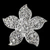 Silver Rhinestone Flower Bridal Wedding Brooch 3174