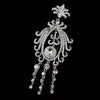 * Antique Silver Clear Rhinestone Bridal Wedding Brooch 3240