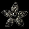 * Hematite Black Rhinestone Starfish Bridal Wedding Brooch 40