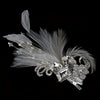 * Rhinestone Floral Galore Bridal Wedding Feather Bridal Wedding Hair Bridal Wedding Brooch & Feather Fascinator Bridal Wedding Hair Clip 42