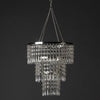 Clear acrylic beaded hanging Chandelier 15 (Table Top Center Piece Base Sold Separate)