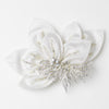 * Ornate Ivory Floral Bridal Wedding Hair Clip with Rhinestone Accentuations 9635