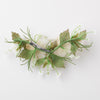 Ivory Peach Organza Flower Bridal Wedding Hair Clip