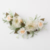 Ivory Peach Organza Flower Bridal Wedding Hair Clip