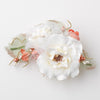 Ivory Rose Sheer Organza Mesh Pearl Flower Bridal Wedding Hair Clip