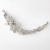 Silver Clear Side Accented Crystal & Rhinestone Bridal Wedding Tiara Bridal Wedding Hair Clip 1932