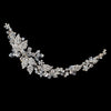 Silver Clear Side Accented Crystal & Rhinestone Bridal Wedding Tiara Bridal Wedding Hair Clip 1932