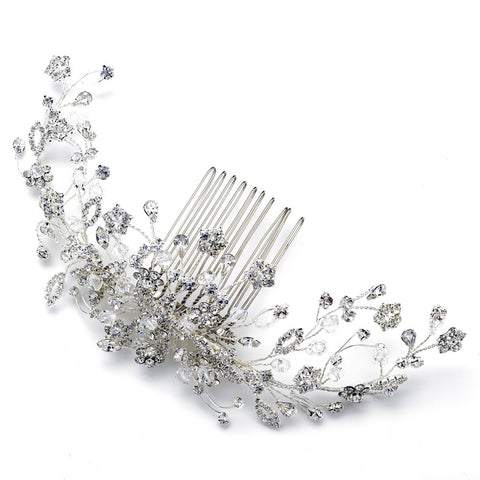 Elegant Vine Crystal Bridal Wedding Hair Comb 8218