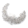 Silver Clear Rhinestone Floral Vine Bridal Wedding Hair Bun Wrap Comb 5096