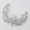 Silver Clear Rhinestone Floral Vine Bridal Wedding Hair Bun Wrap Comb 5096