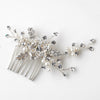 Silver Clear & Pearl Bridal Wedding Hair Comb 561