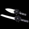 Black Flower Bridal Weddng Cake Server Set 804