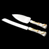 Glistening Beige Beach Bridal Weddng Cake Server Set 409