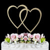 Gold Plated Crystal Wedding Heart Cake Toppers