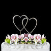 Gold Plated Crystal Wedding Heart Cake Toppers