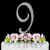Completely Covered ~ Silver & Gold Plated Individual Number Crystal Bridal Wedding Cake Toppers