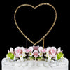 Gold Plated Crystal Wedding Heart Cake Toppers
