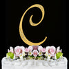 Sparkle ~ Gold Plated Individual Letter Inital Crystal Bridal Wedding Cake Toppers