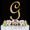 Sparkle ~ Gold Plated Individual Letter Inital Crystal Bridal Wedding Cake Toppers
