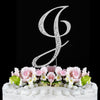 Sparkle ~ Silver Plated Individual Letter Inital Crystal Bridal Wedding Cake Toppers