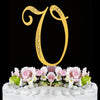 Sparkle ~ Gold Plated Individual Letter Inital Crystal Bridal Wedding Cake Toppers