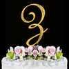 Sparkle ~ Gold Plated Individual Letter Inital Crystal Bridal Wedding Cake Toppers