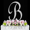 Sparkle ~ Silver Plated Individual Letter Inital Crystal Bridal Wedding Cake Toppers