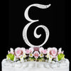 Sparkle ~ Silver Plated Individual Letter Inital Crystal Bridal Wedding Cake Toppers