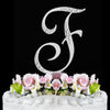Sparkle ~ Silver Plated Individual Letter Inital Crystal Bridal Wedding Cake Toppers
