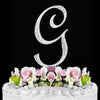 Sparkle ~ Silver Plated Individual Letter Inital Crystal Bridal Wedding Cake Toppers