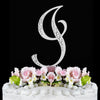 Sparkle ~ Silver Plated Individual Letter Inital Crystal Bridal Wedding Cake Toppers