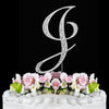 Sparkle ~ Silver Plated Individual Letter Inital Crystal Bridal Wedding Cake Toppers