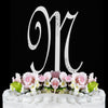 Sparkle ~ Silver Plated Individual Letter Inital Crystal Bridal Wedding Cake Toppers