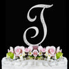 Sparkle ~ Silver Plated Individual Letter Inital Crystal Bridal Wedding Cake Toppers