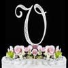 Sparkle ~ Silver Plated Individual Letter Inital Crystal Bridal Wedding Cake Toppers