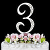 Sparkle ~ Silver & Gold Plated Individual Number Crystal Bridal Wedding Cake Toppers