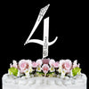 Sparkle ~ Silver & Gold Plated Individual Number Crystal Bridal Wedding Cake Toppers