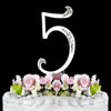 Sparkle ~ Silver & Gold Plated Individual Number Crystal Bridal Wedding Cake Toppers