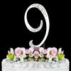 Sparkle ~ Silver & Gold Plated Individual Number Crystal Bridal Wedding Cake Toppers