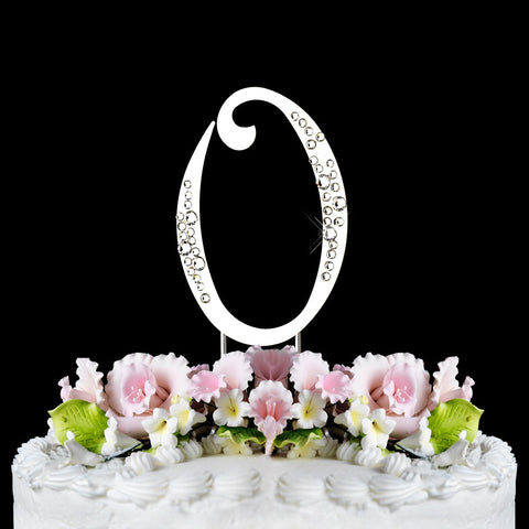 Sparkle ~ Silver & Gold Plated Individual Number Crystal Bridal Wedding Cake Toppers